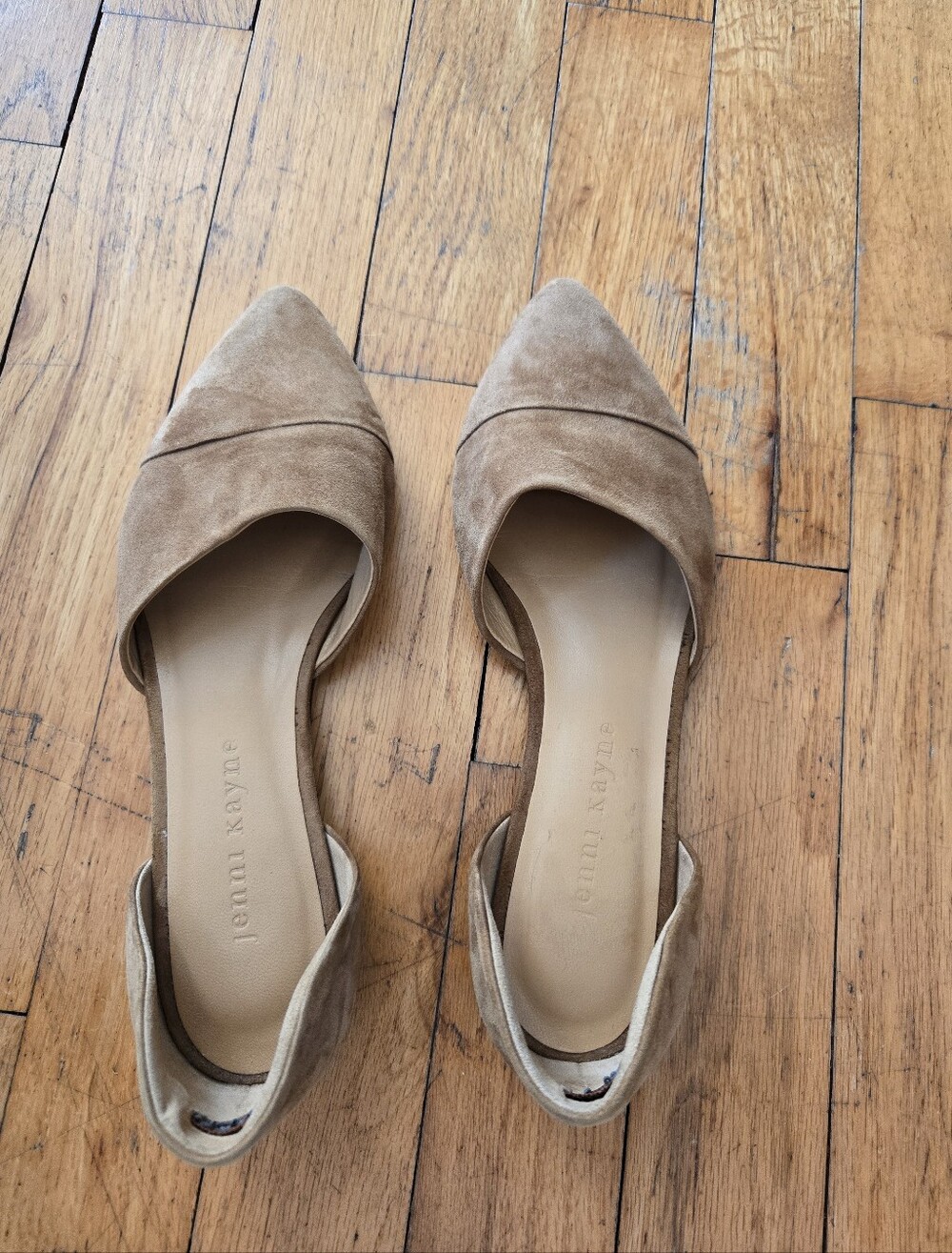 Jenni Kayne Suede D'Orsay Flats in Tan